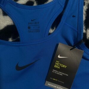 Nike Victory Bra in Royal Blue with Black Swoosh